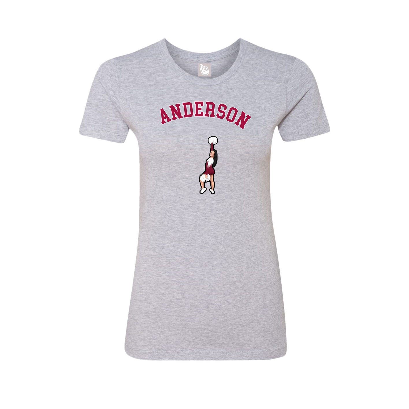 Fitted Women's Tee — Shirsey Arch in Grey