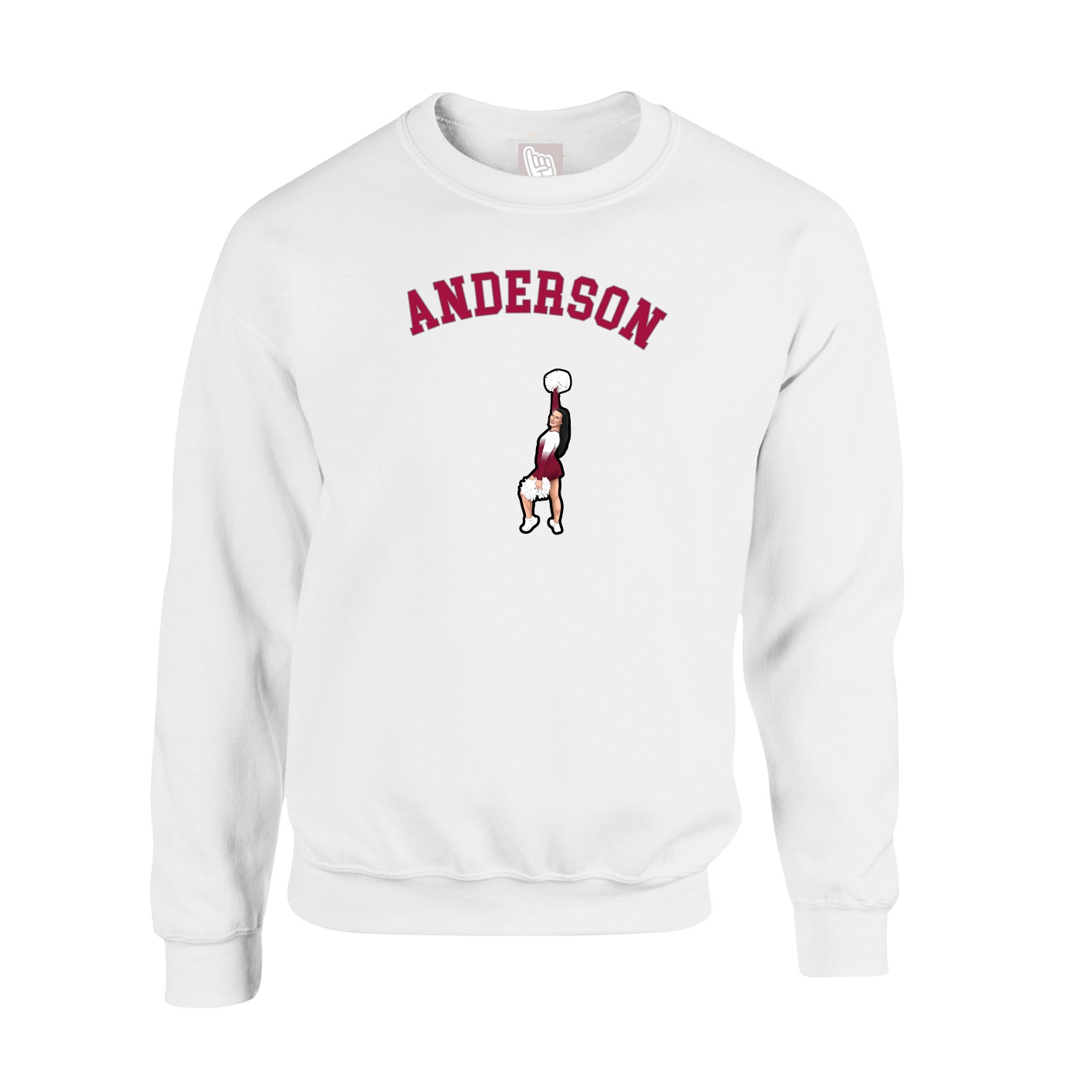 Fleece Crew — Shirsey Arch in White