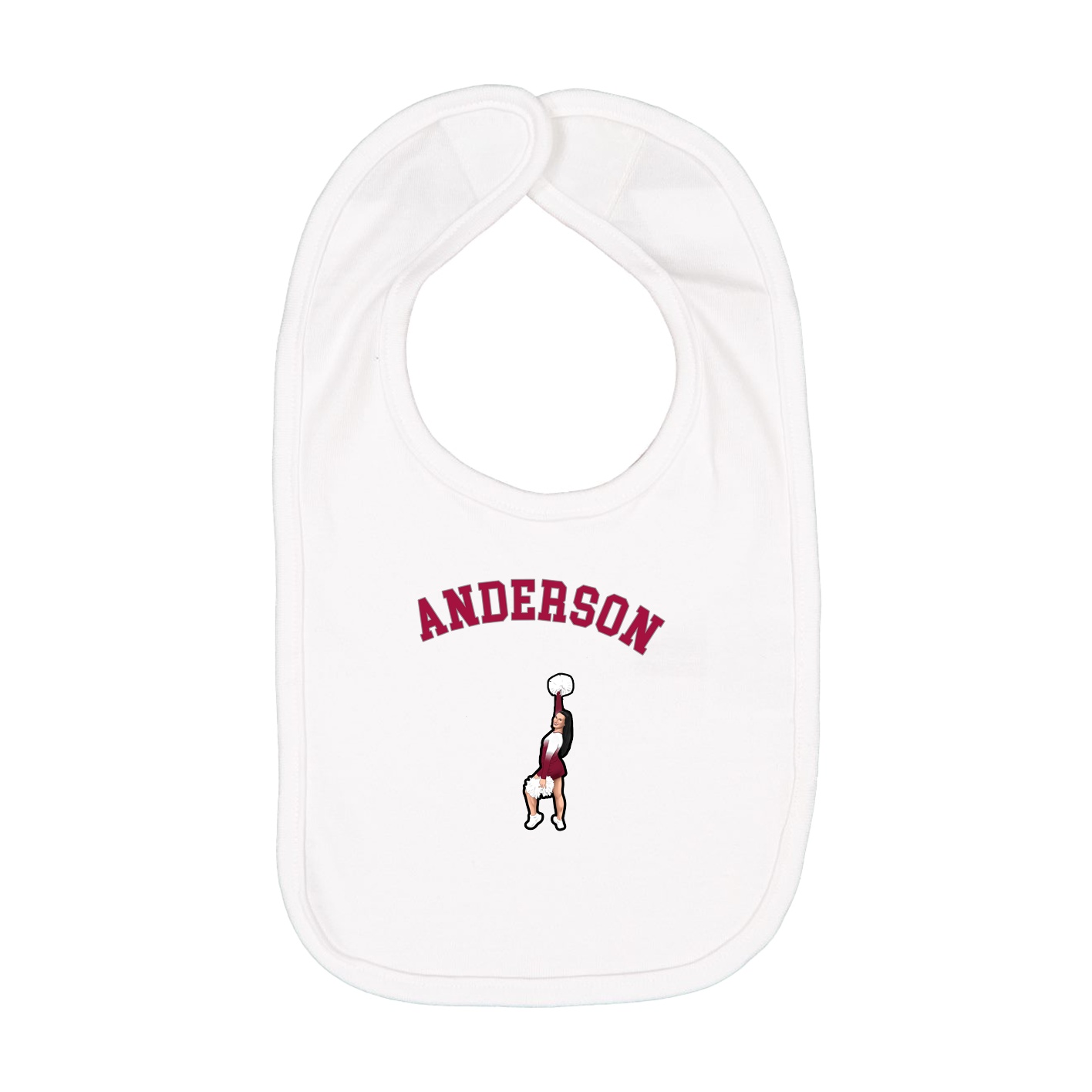Infant Bib — Shirsey Arch in White