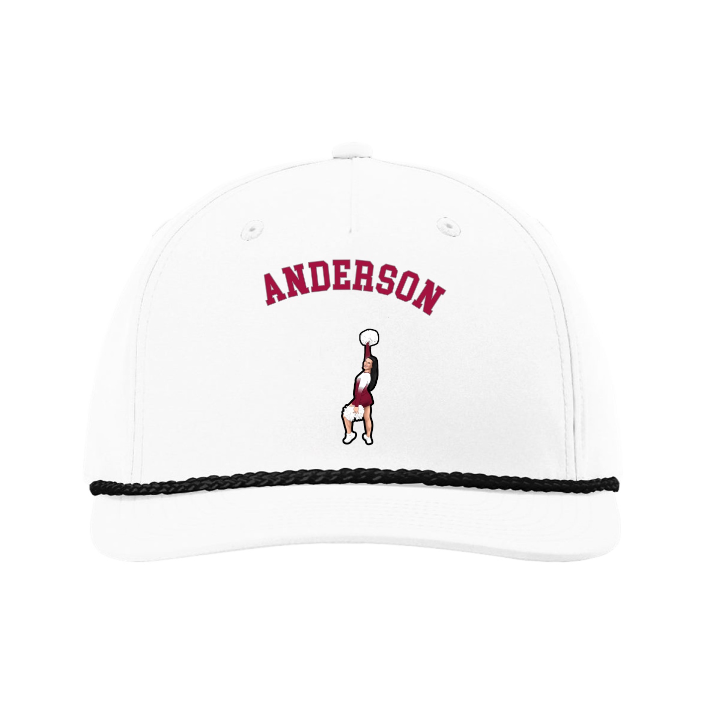 Five-Panel Classic Rope Cap — Shirsey Arch in White
