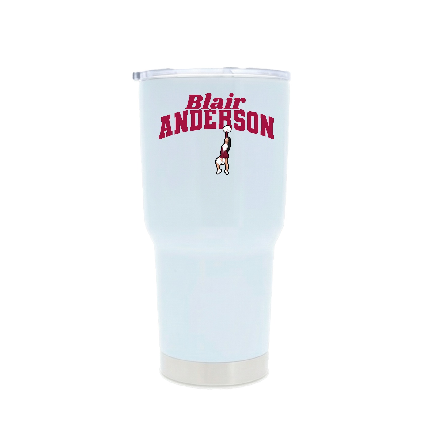 30oz Stainless Steel Tumbler — Signature Arch in White