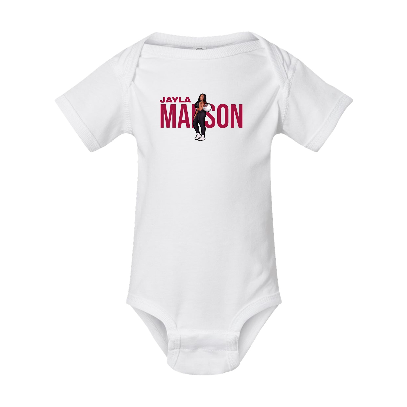 Baby Onesie — Player Name in White