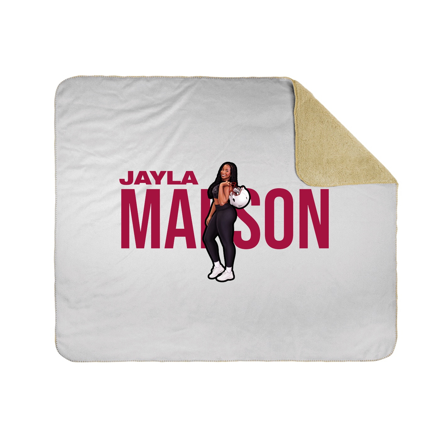 Throw Blanket — Player Name in White