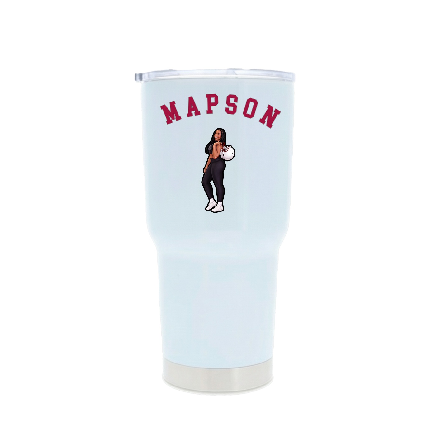 30oz Stainless Steel Tumbler — Shirsey Arch in White