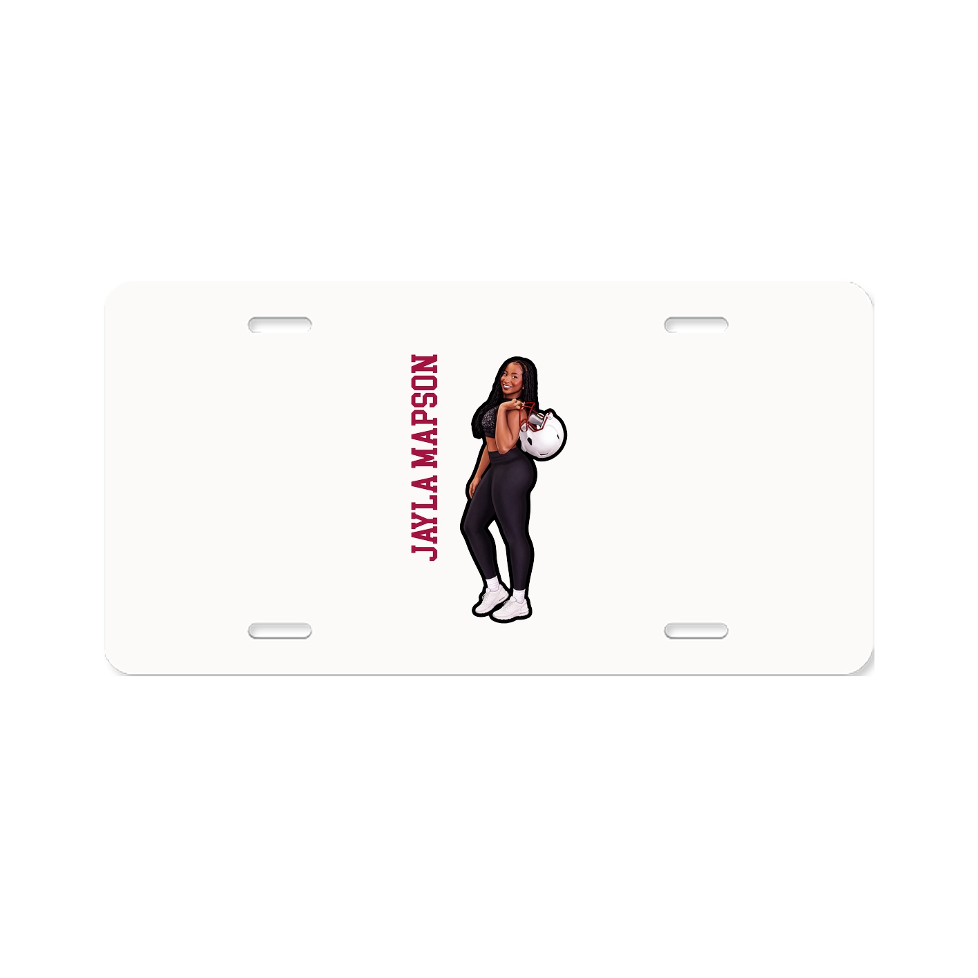 License Plate — Name Vertical in Classic