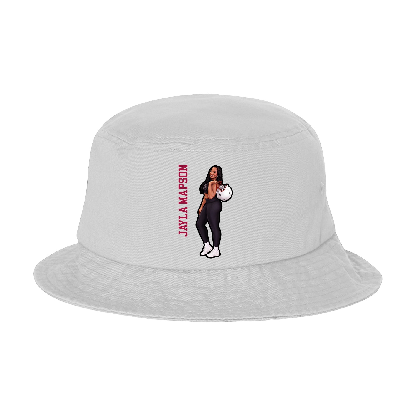 Bucket Cap — Name Vertical in White