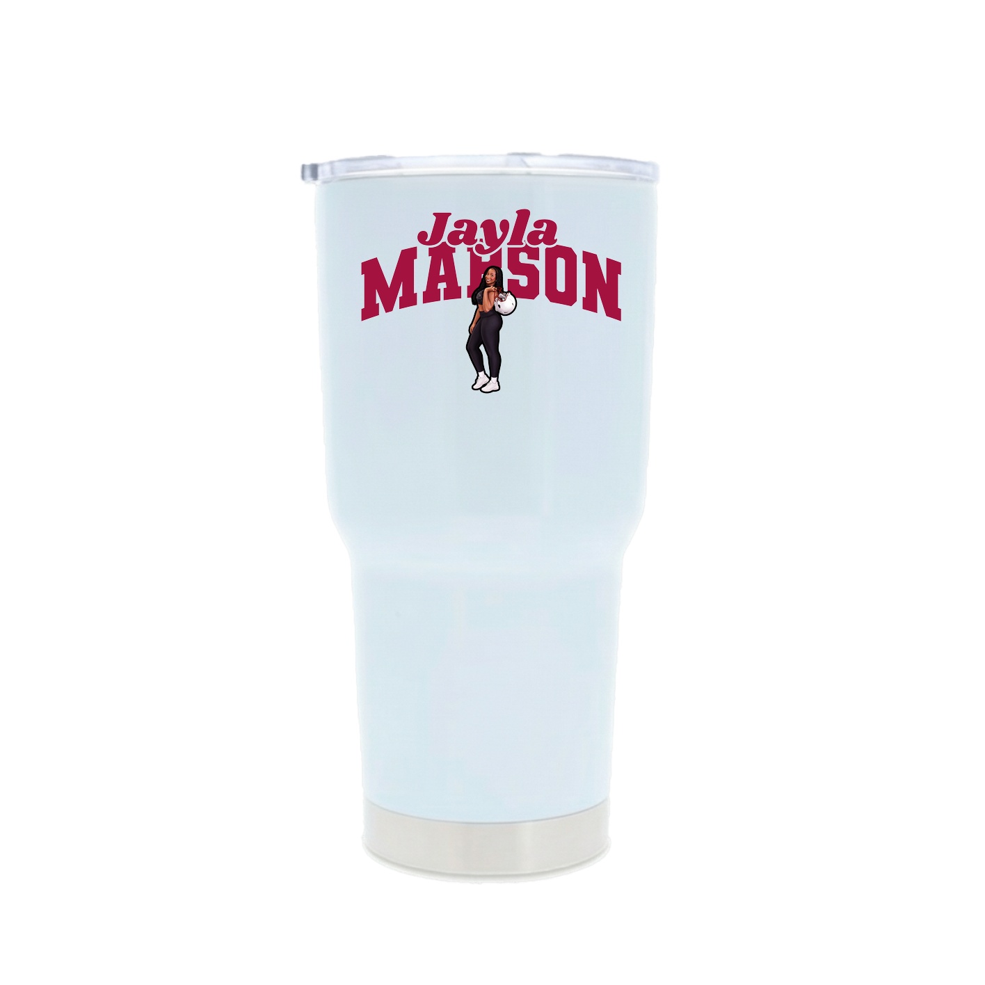 30oz Stainless Steel Tumbler — Signature Arch in White
