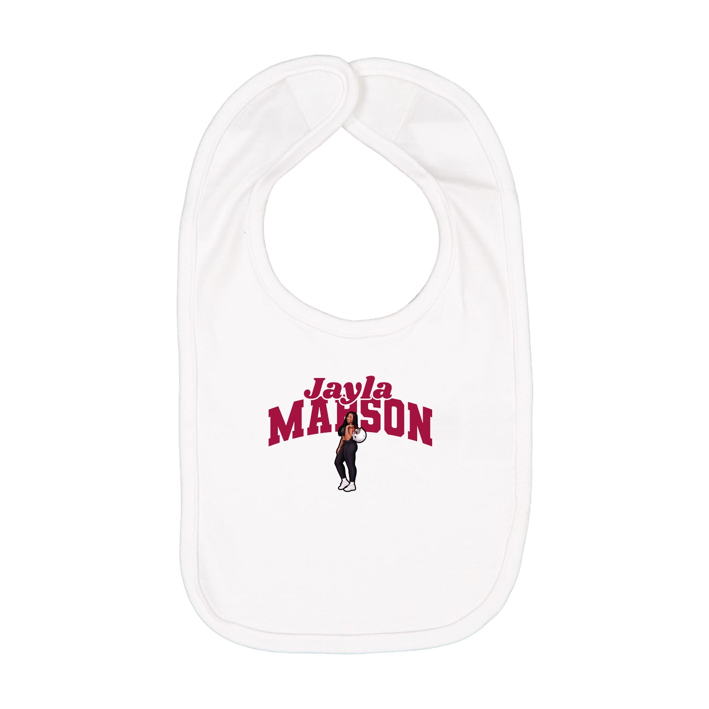 Infant Bib — Signature Arch in White