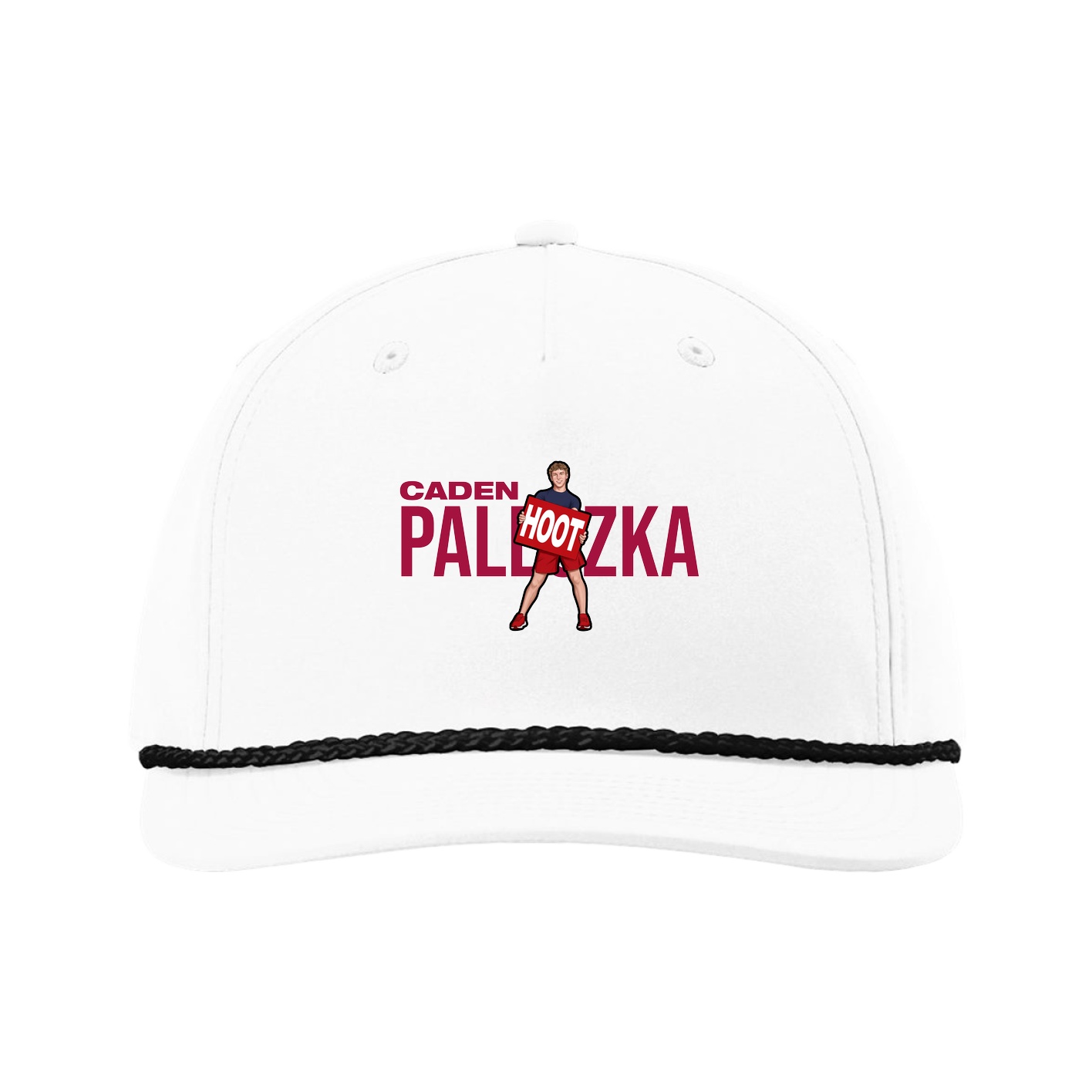 Five-Panel Classic Rope Cap — Player Name in White