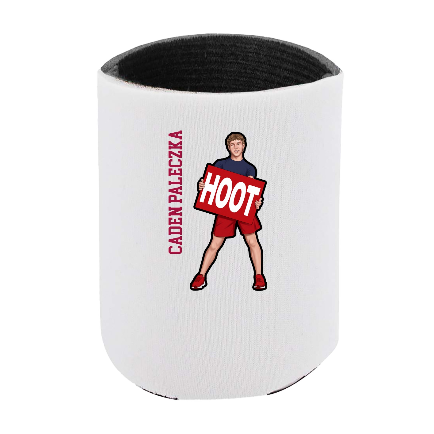 Can Holder — Name Vertical in White