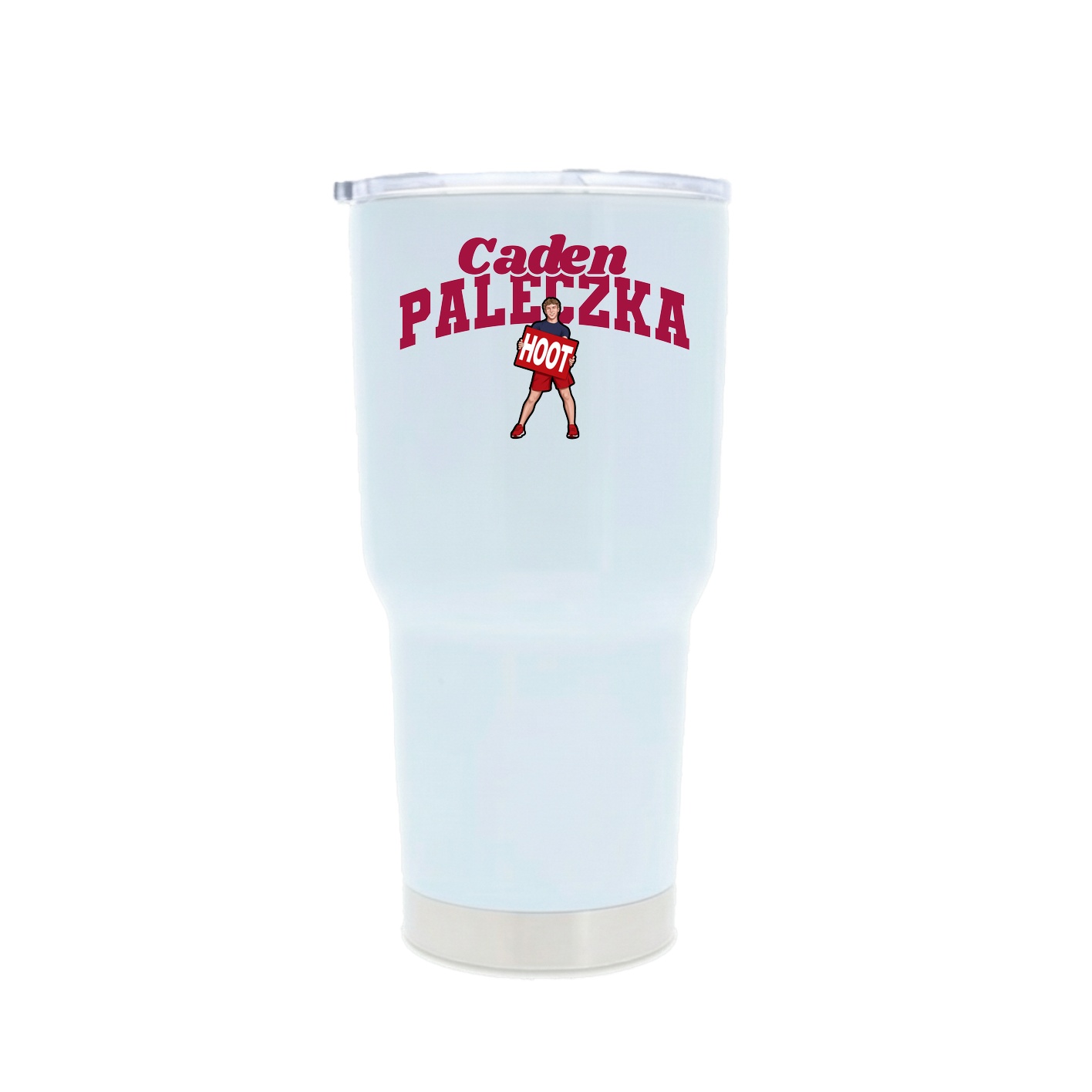 30oz Stainless Steel Tumbler — Signature Arch in White