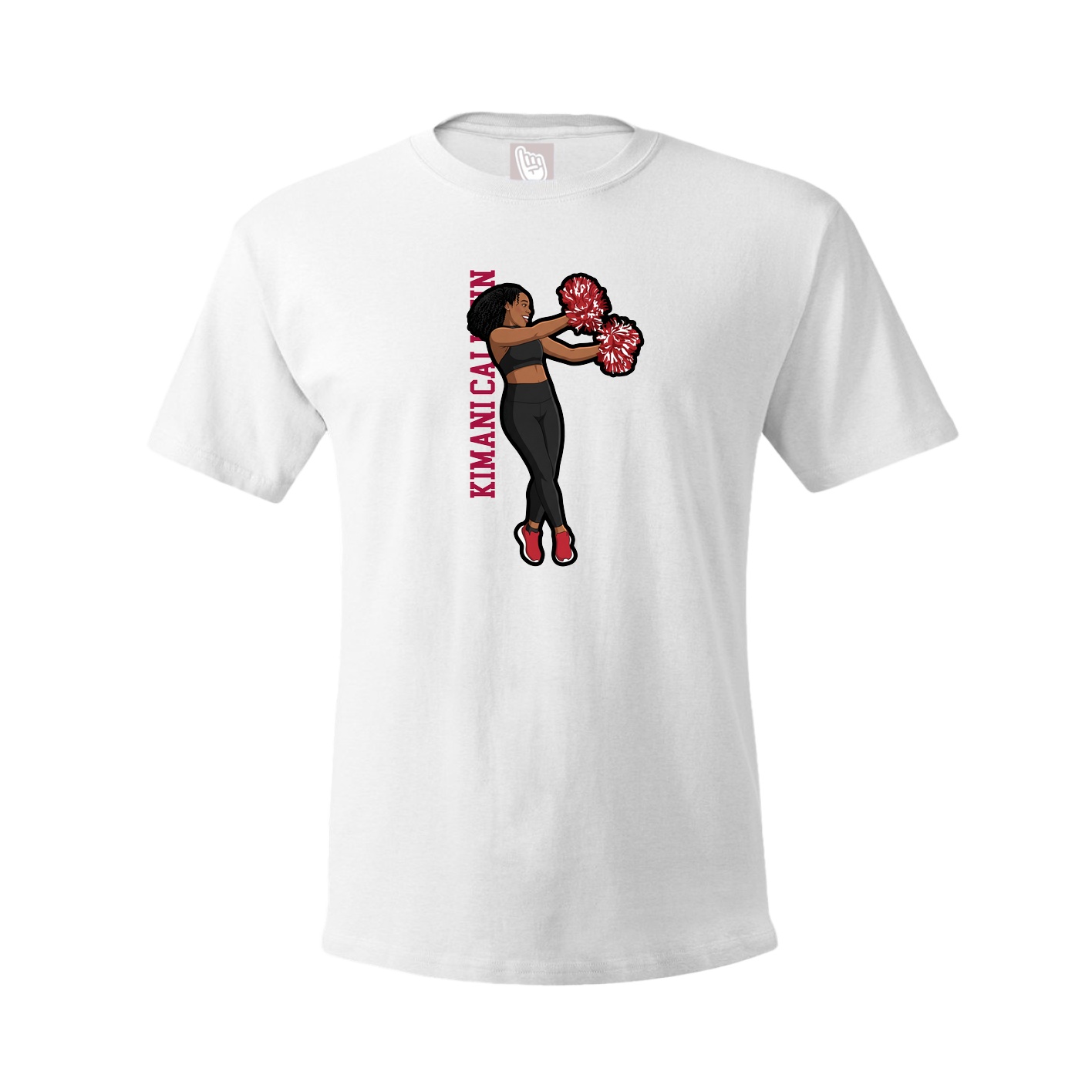Tee — Name Vertical in White