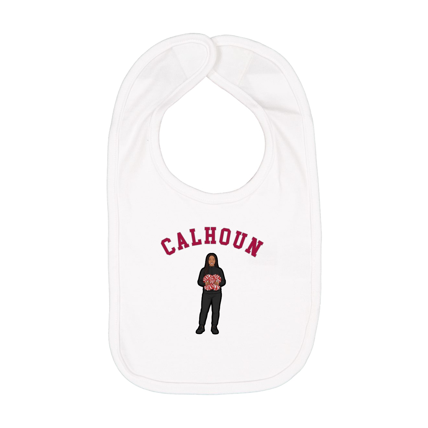 Infant Bib — Shirsey Arch in White
