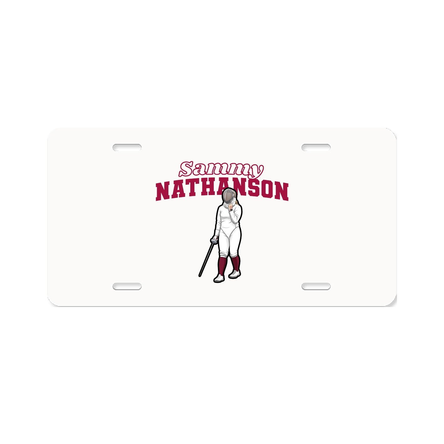 License Plate — Name Arch in Classic