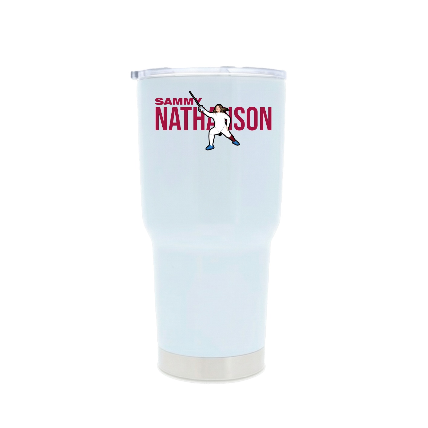 30oz Stainless Steel Tumbler — Player Name in White