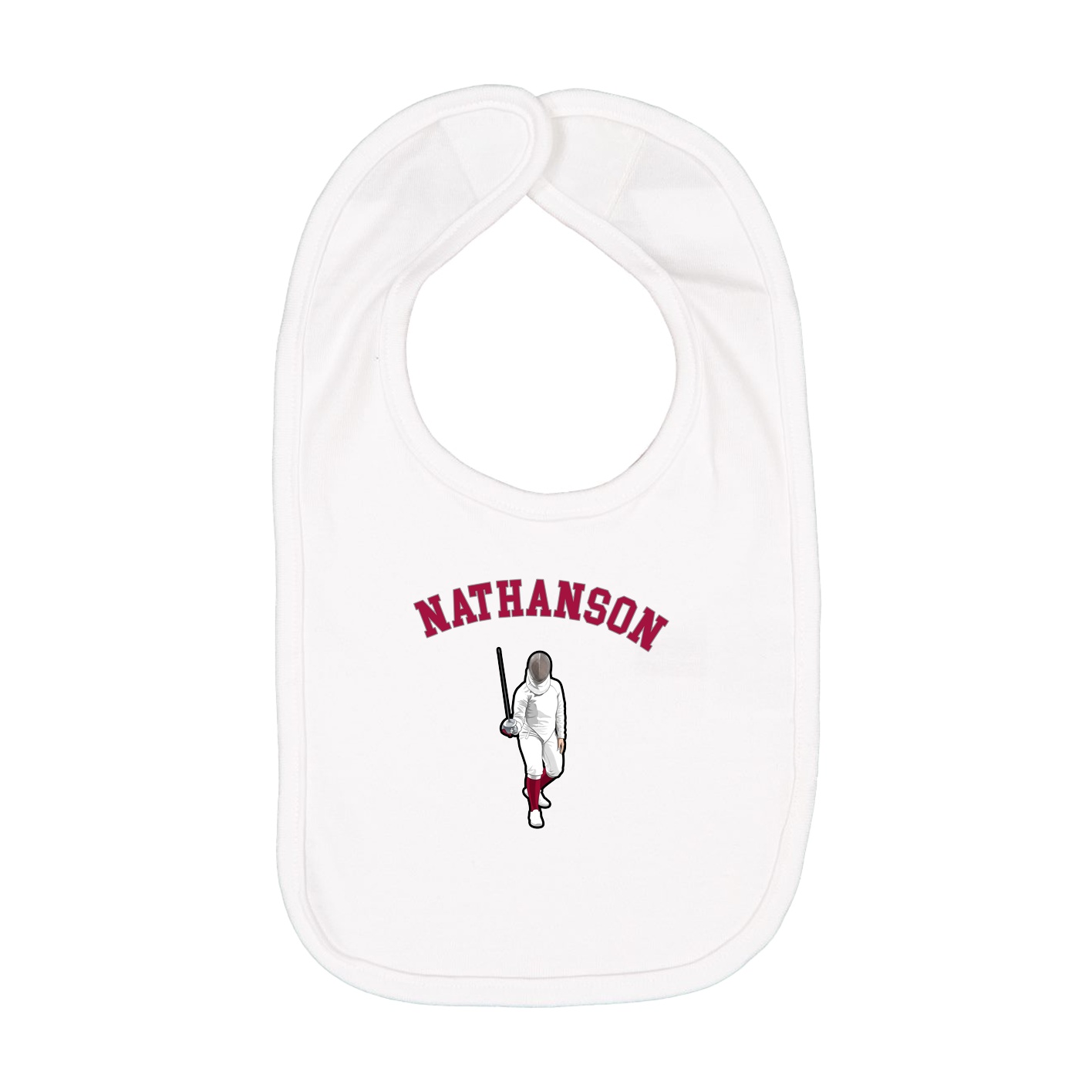 Infant Bib — Shirsey Arch in White