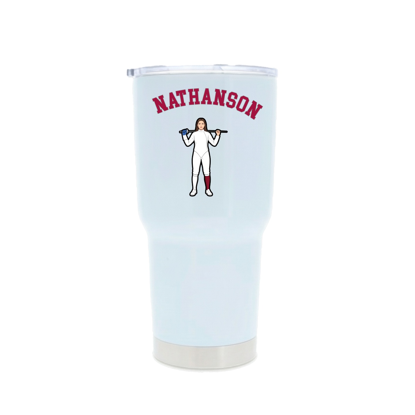 30oz Stainless Steel Tumbler — Shirsey Arch in White