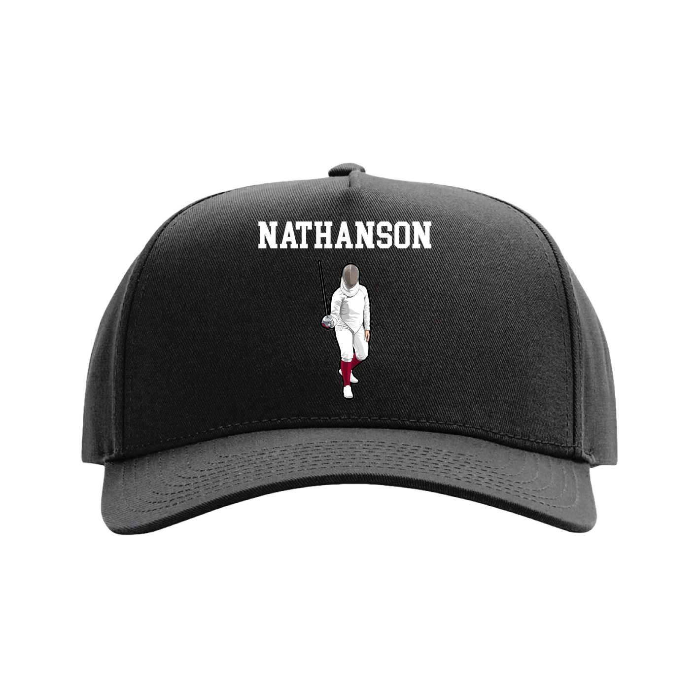 Full Fabric Five-Panel Champ Cap — Shirsey in Black
