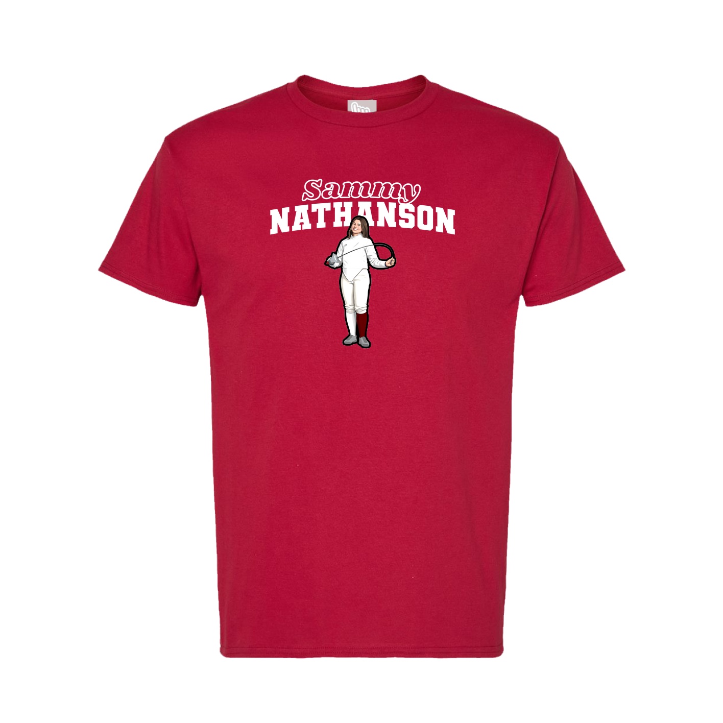 Tee — Name Arch in Crimson