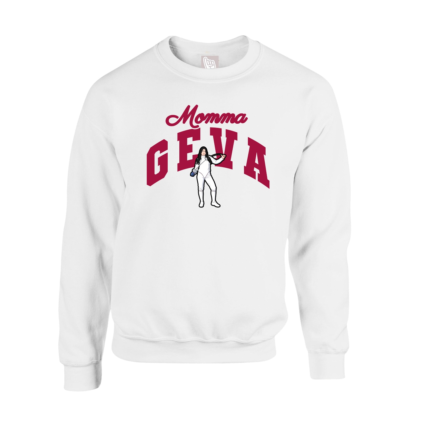 Fleece Crew — Mothers Day Arch in White