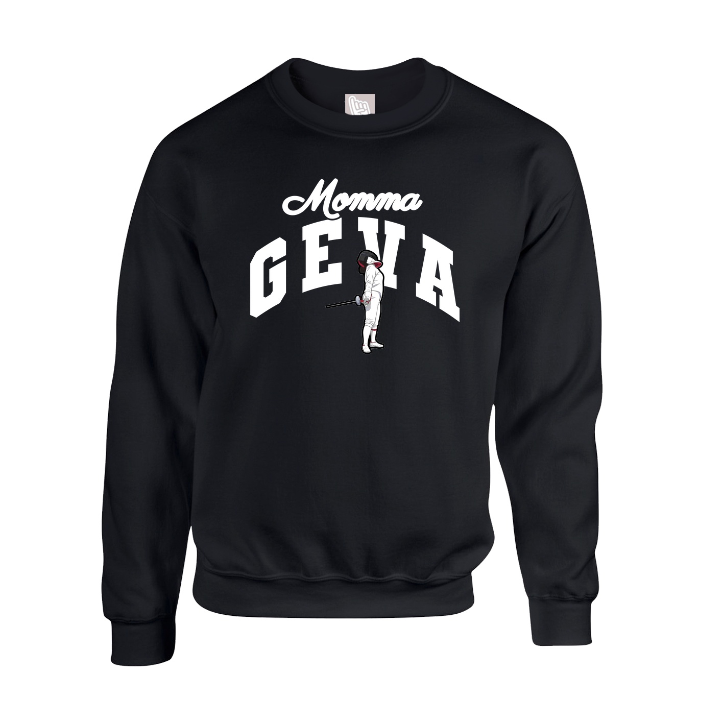 Fleece Crew — Mothers Day Arch in Black