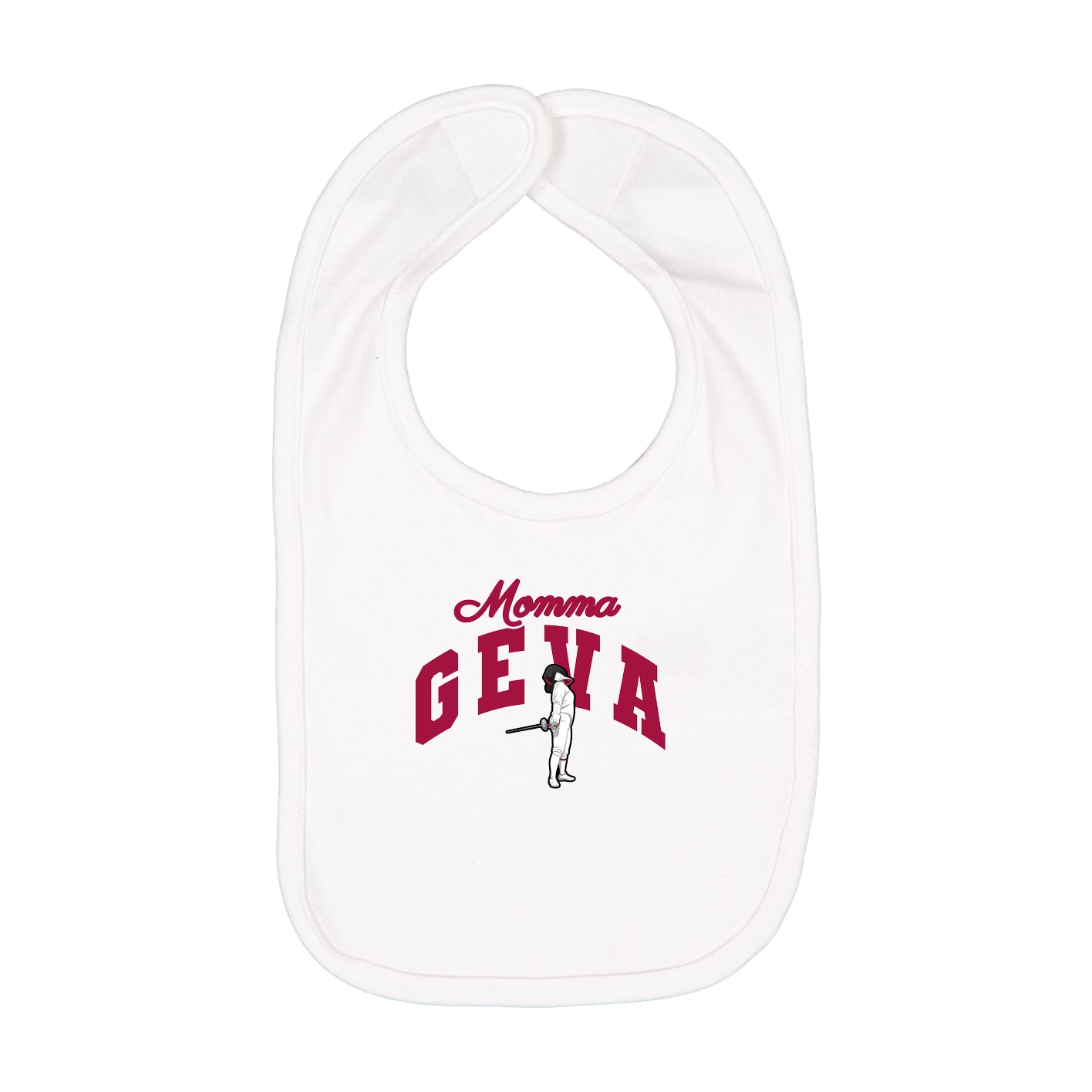 Infant Bib — Mothers Day Arch in White
