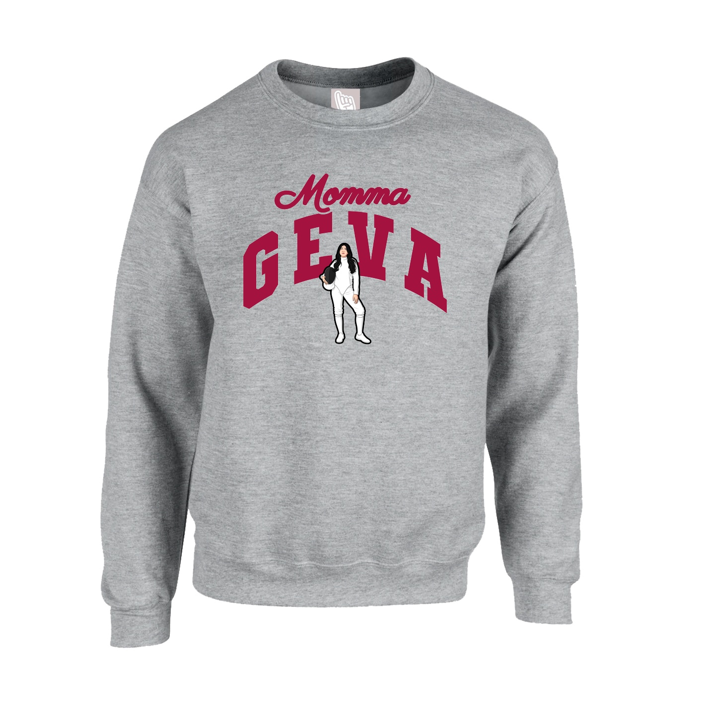 Fleece Crew — Mothers Day Arch in Grey