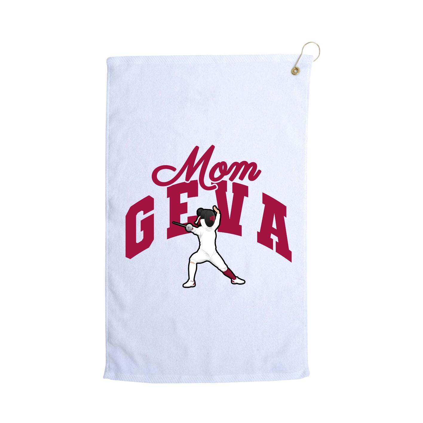 Golf Towel — Mothers Day Arch in White