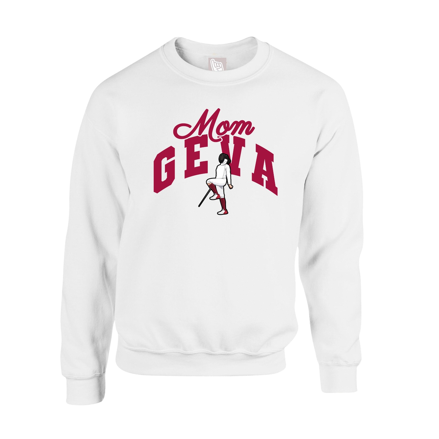 Fleece Crew — Mothers Day Arch in White