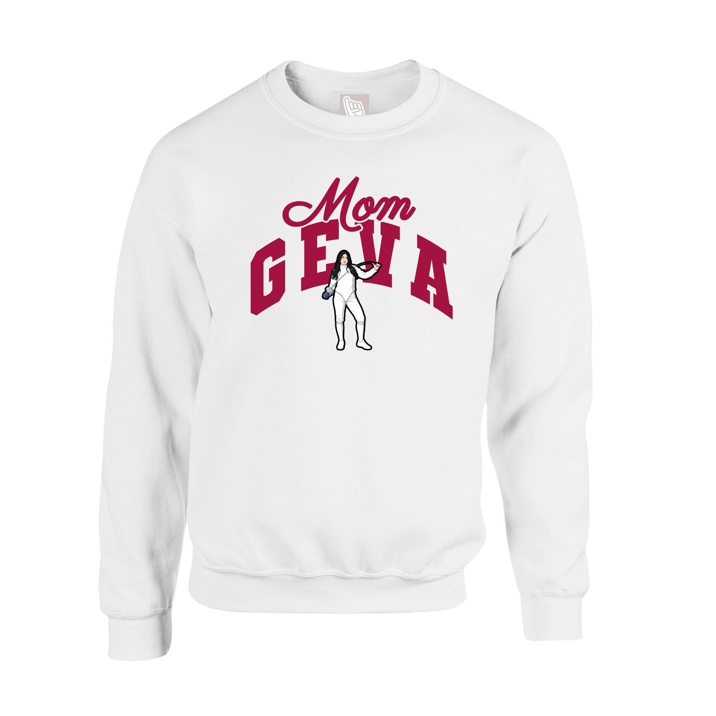 Fleece Crew — Mothers Day Arch in White