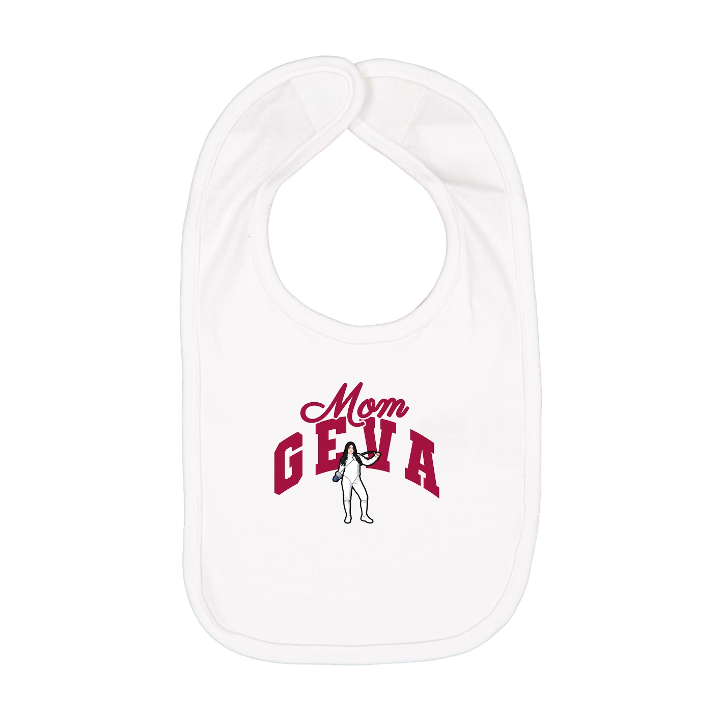 Infant Bib — Mothers Day Arch in White