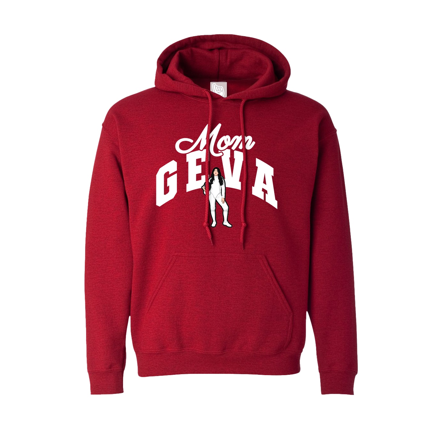 Hoodie — Mothers Day Arch in Crimson