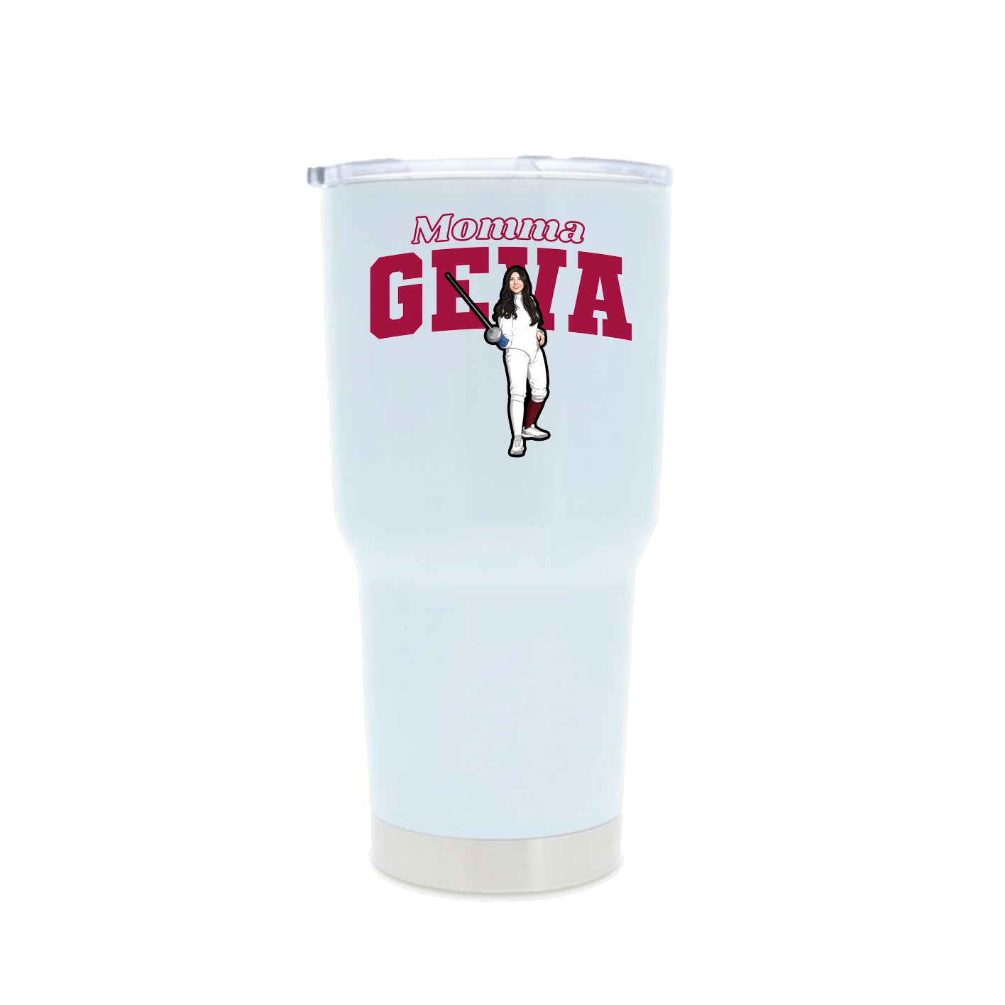 30oz Stainless Steel Tumbler — Mothers Day Block in White