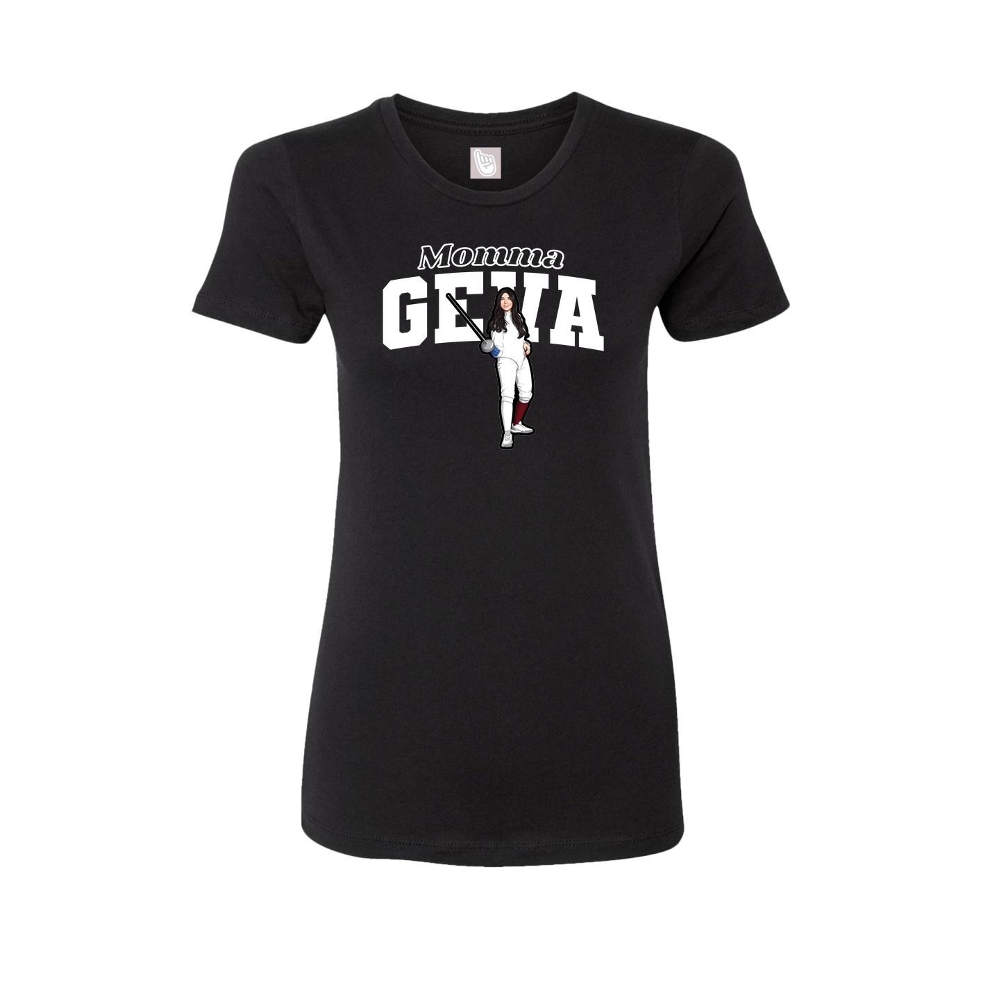 Womens Tee — Mothers Day Block in Black