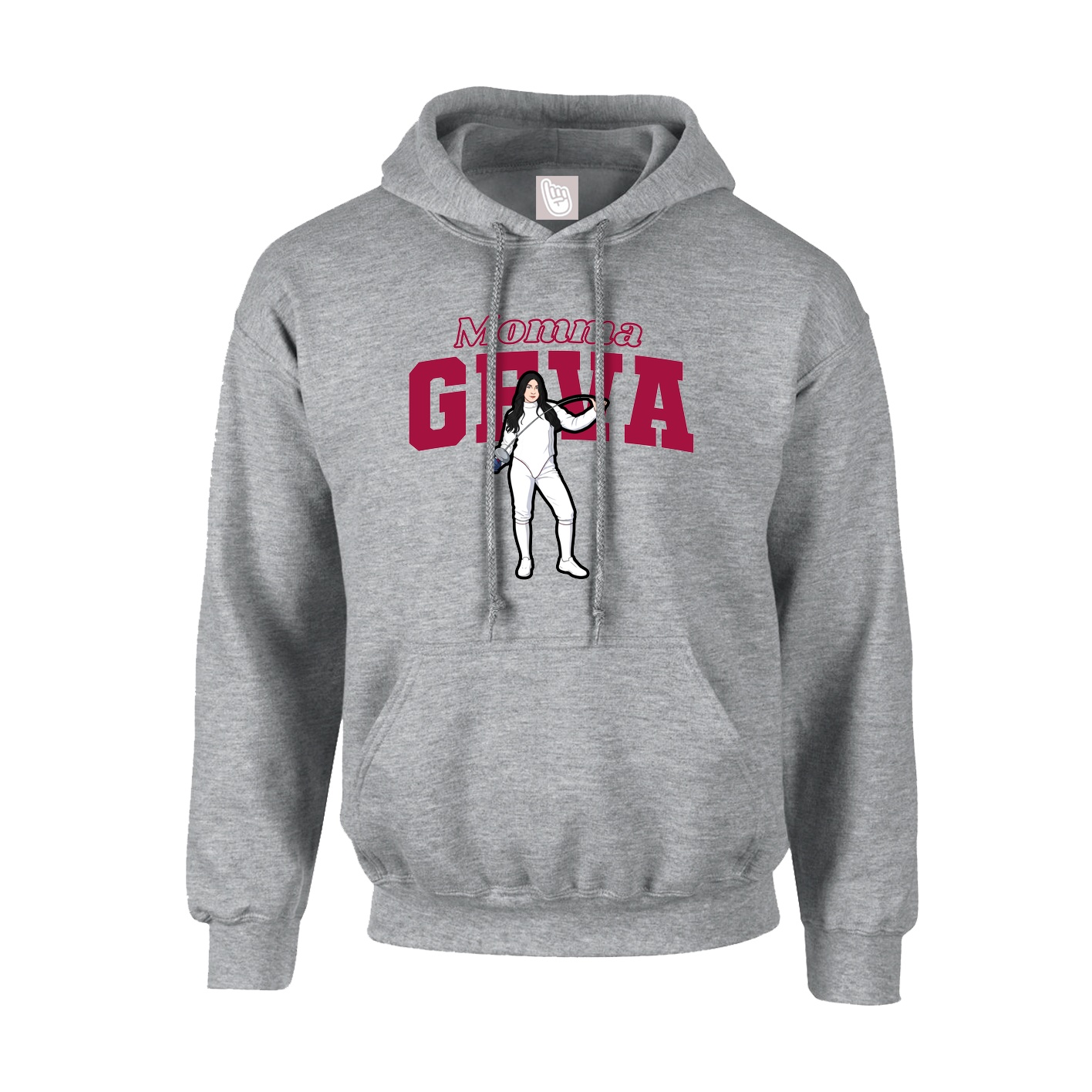 Hoodie — Mothers Day Block in Grey
