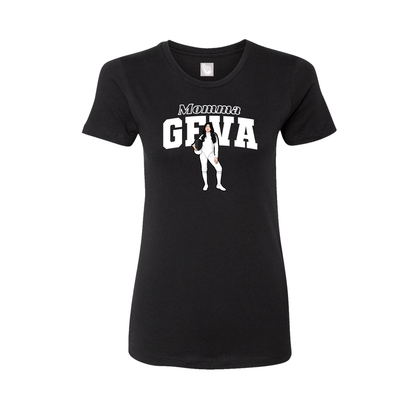 Womens Tee — Mothers Day Block in Black