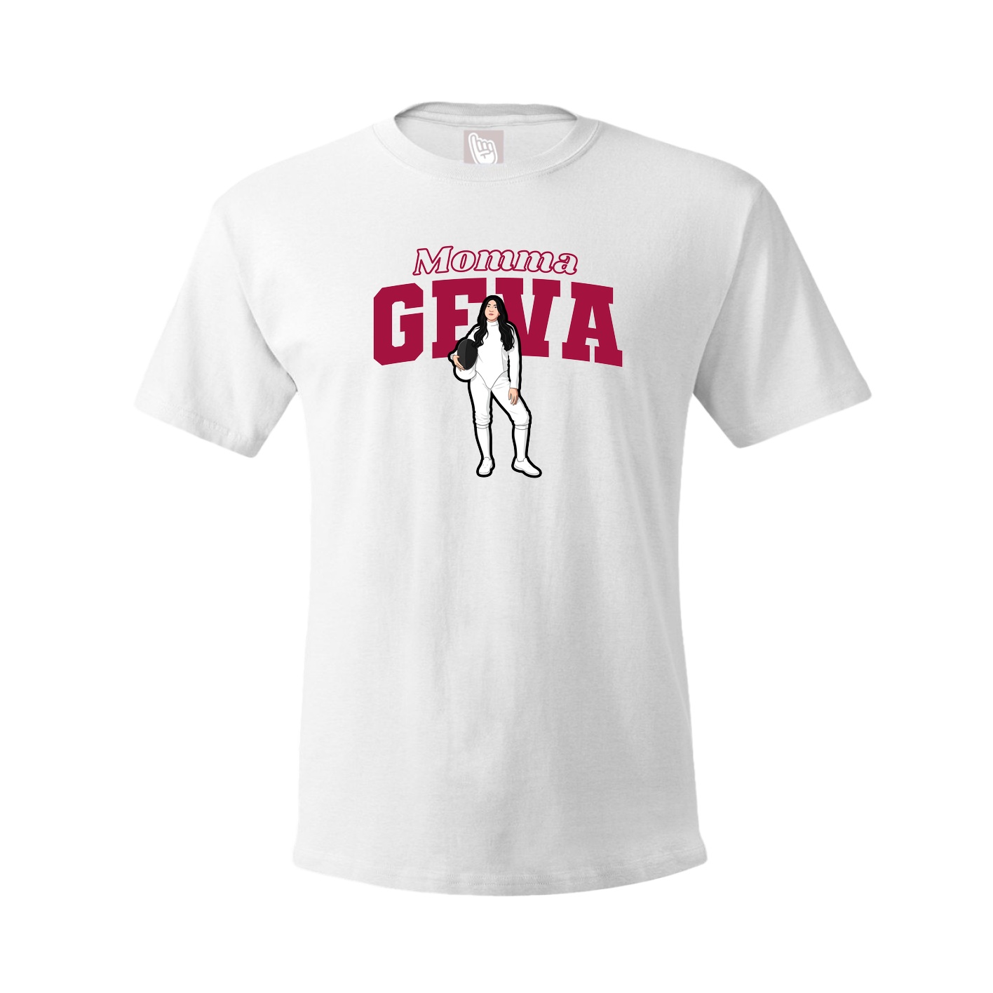 Youth Tee — Mothers Day Block in White