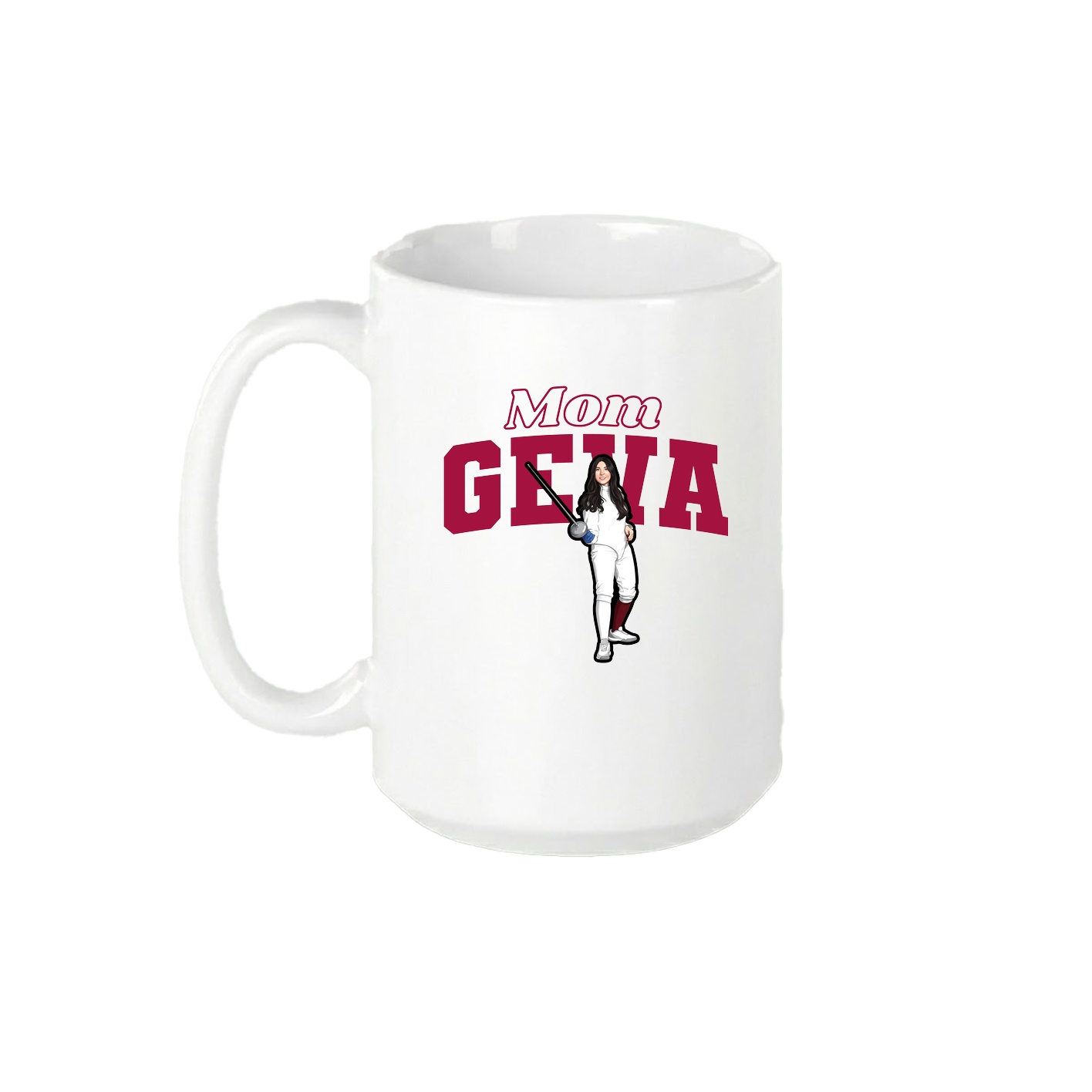 15oz Coffee Mug — Mothers Day Block in White