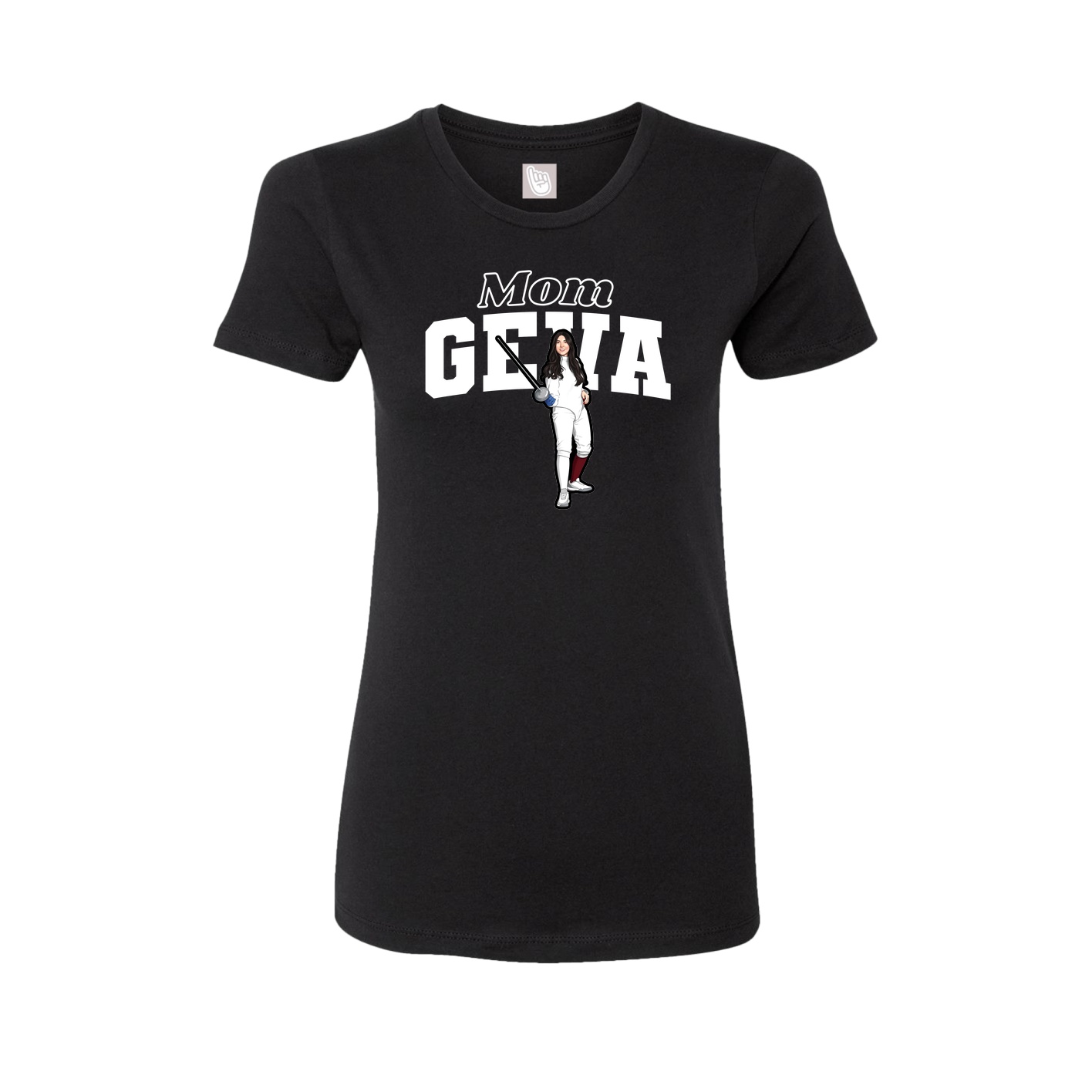 Womens Tee — Mothers Day Block in Black