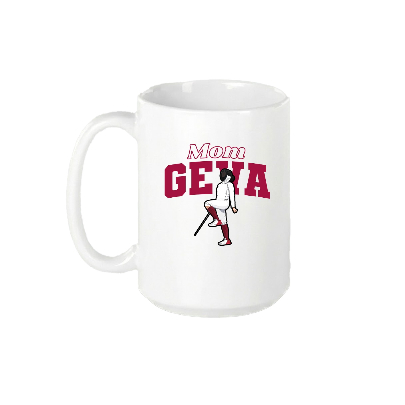 15oz Coffee Mug — Mothers Day Block in White