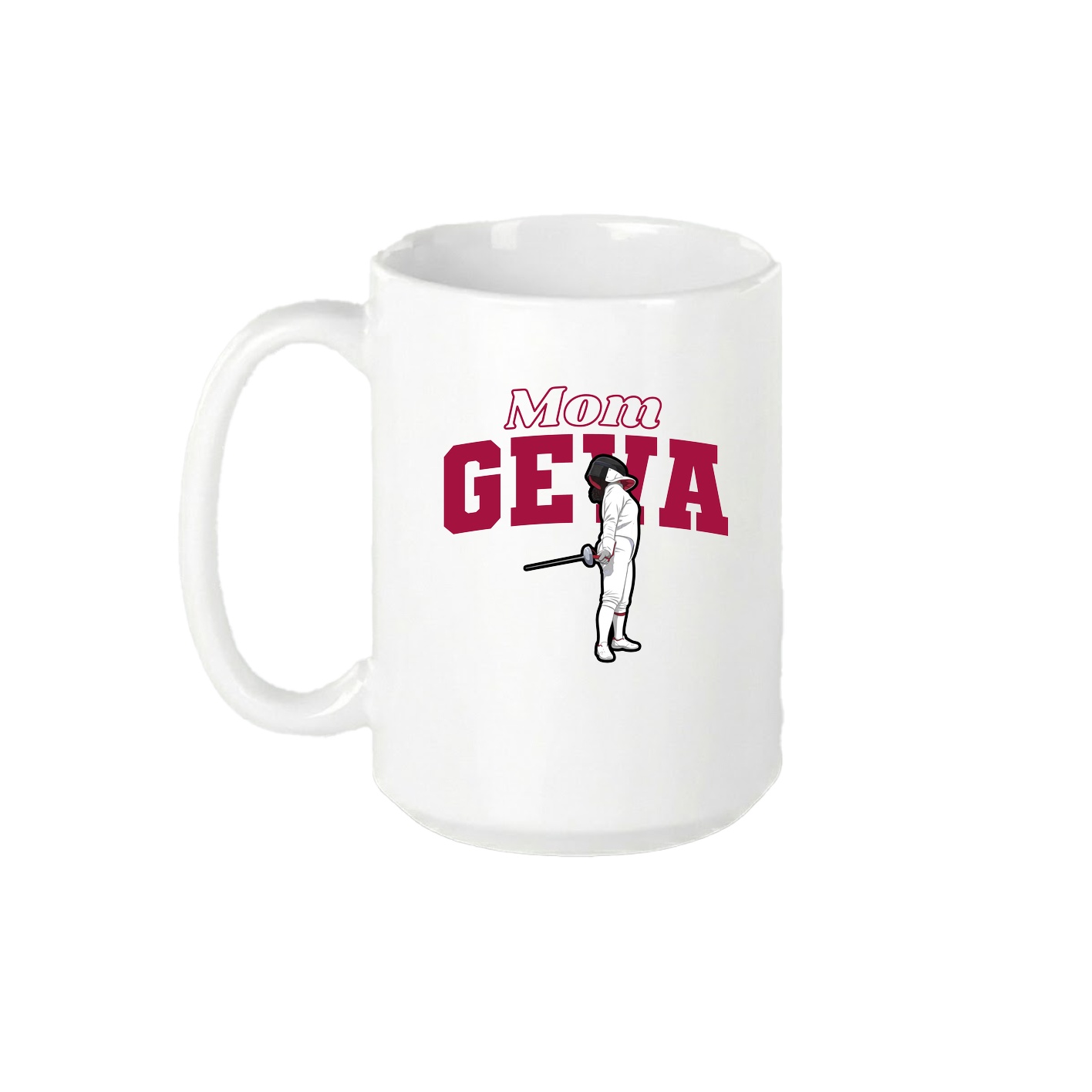 15oz Coffee Mug — Mothers Day Block in White