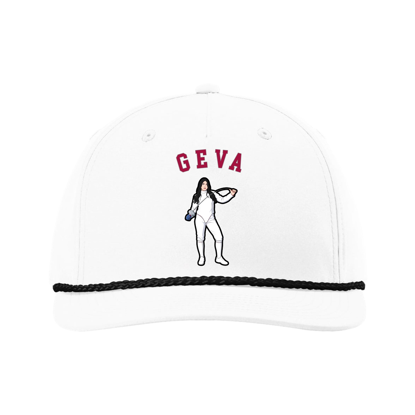 Five-Panel Classic Rope Cap — Shirsey Arch in White