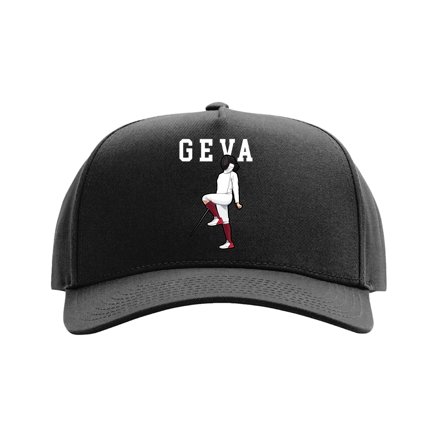 Full Fabric Five-Panel Champ Cap — Shirsey in Black