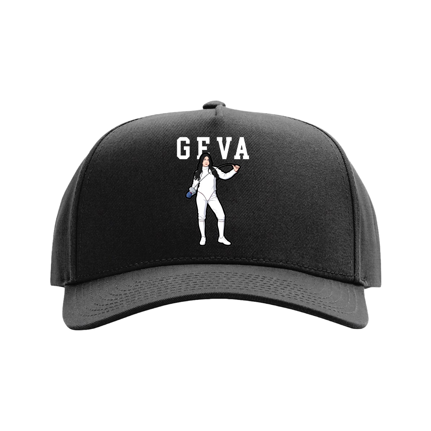 Full Fabric Five-Panel Champ Cap — Shirsey in Black