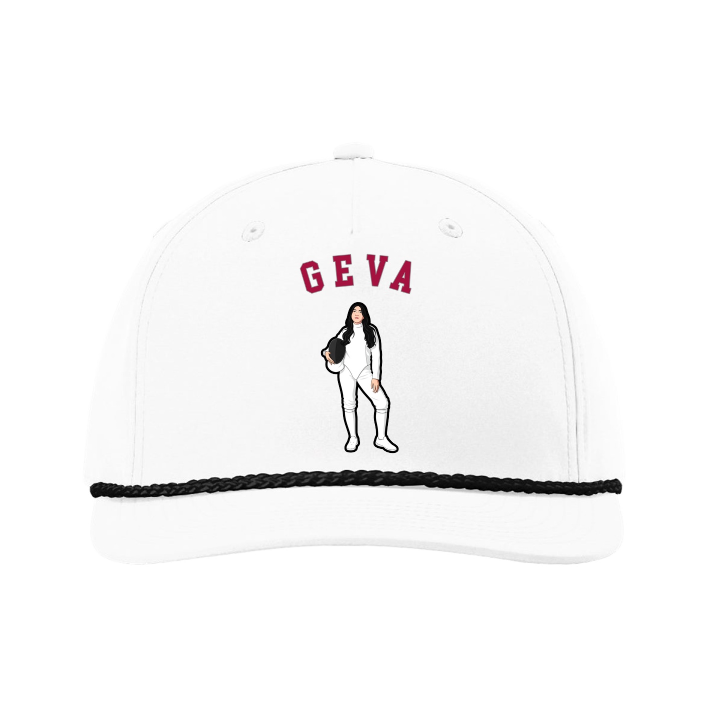 Five-Panel Classic Rope Cap — Shirsey Arch in White