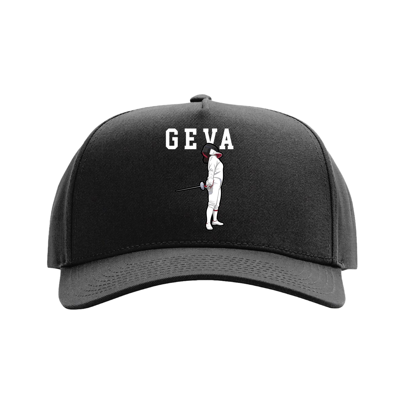Full Fabric Five-Panel Champ Cap — Shirsey in Black