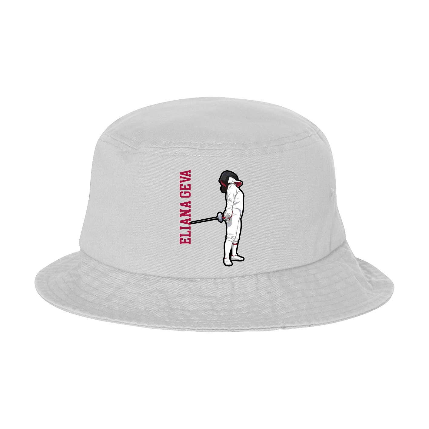 Bucket Cap — Name Vertical in White
