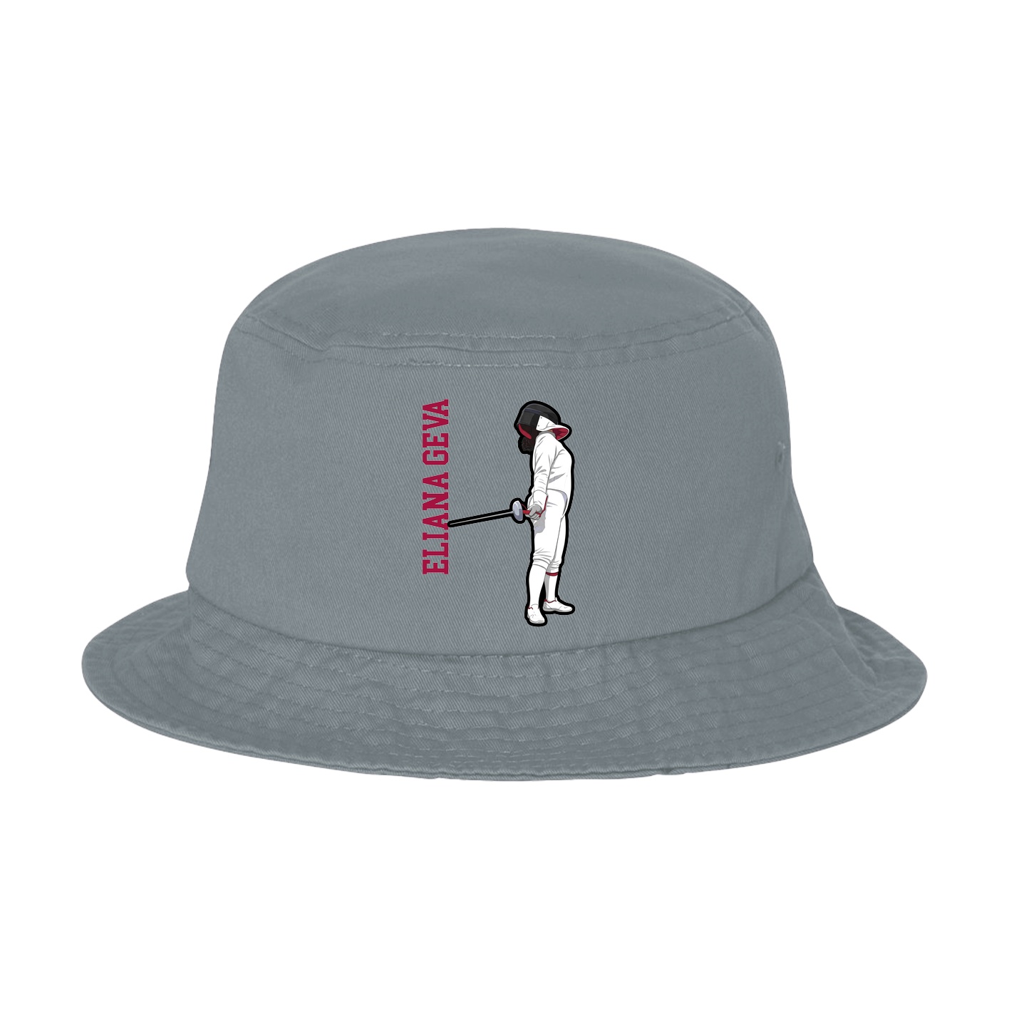 Bucket Cap — Name Vertical in Grey