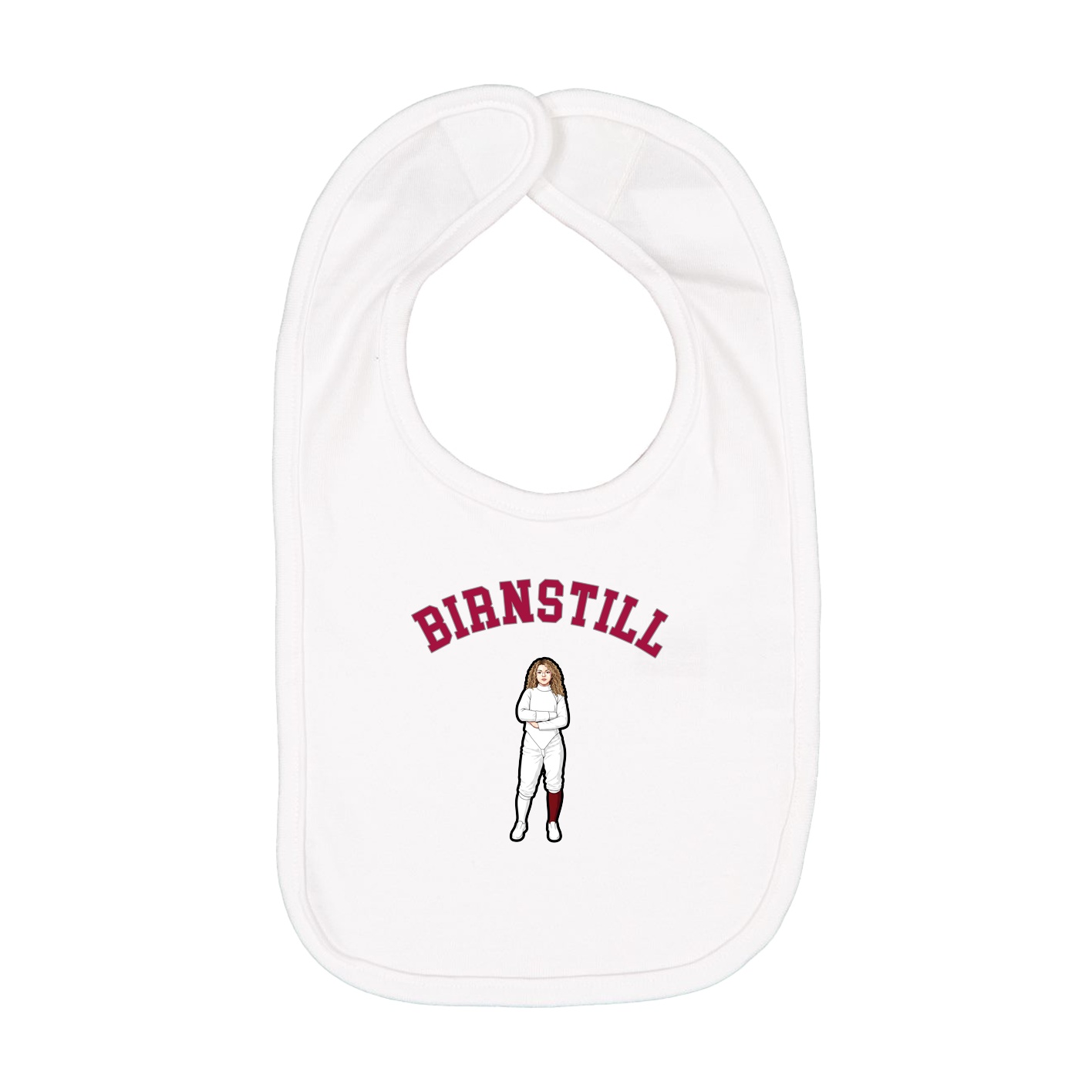 Infant Bib — Shirsey Arch in White
