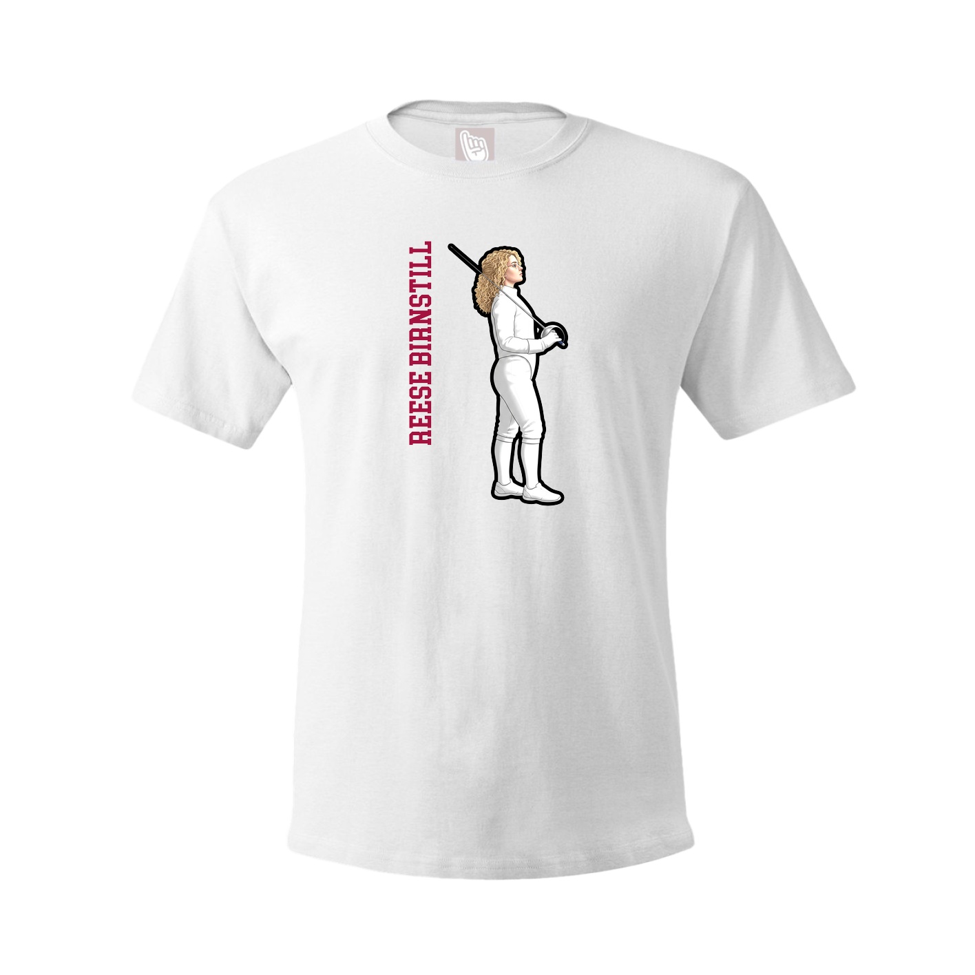 Tee — Name Vertical in White